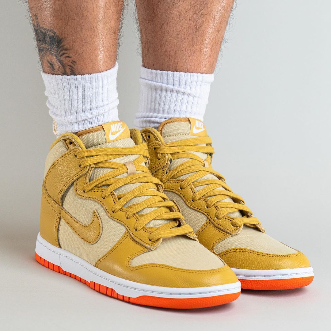 海外 4/4 発売予定！ナイキ ダンク ハイ “ゴールドキャンバス” (NIKE DUNK HIGH “Gold Canvas”) [DV7215-700]