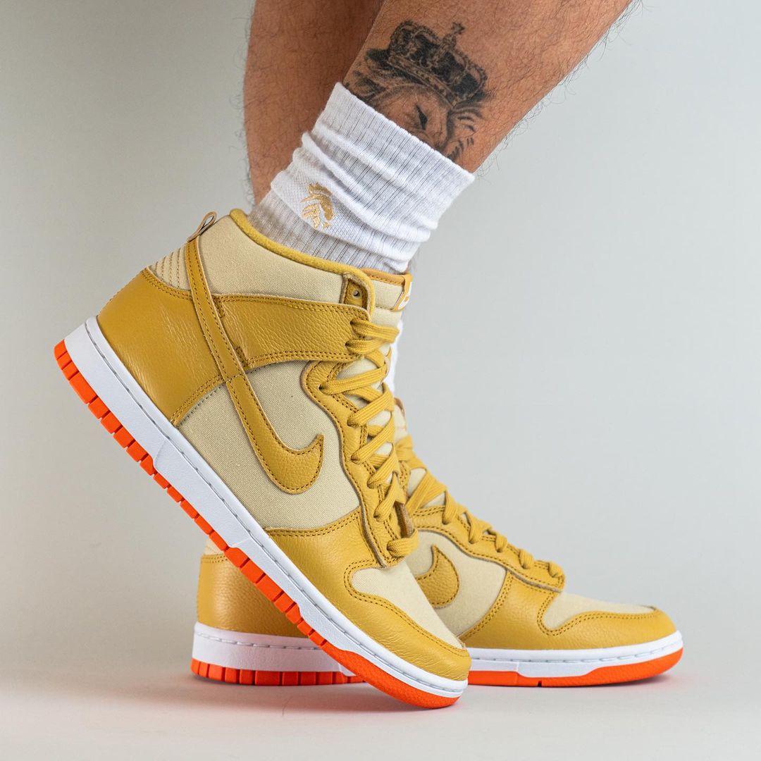 海外 4/4 発売予定！ナイキ ダンク ハイ “ゴールドキャンバス” (NIKE DUNK HIGH “Gold Canvas”) [DV7215-700]