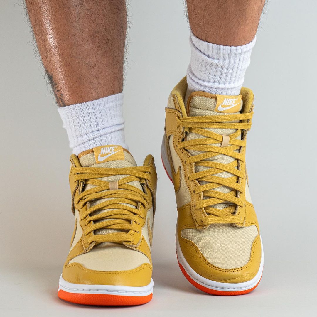 海外 4/4 発売予定！ナイキ ダンク ハイ “ゴールドキャンバス” (NIKE DUNK HIGH “Gold Canvas”) [DV7215-700]