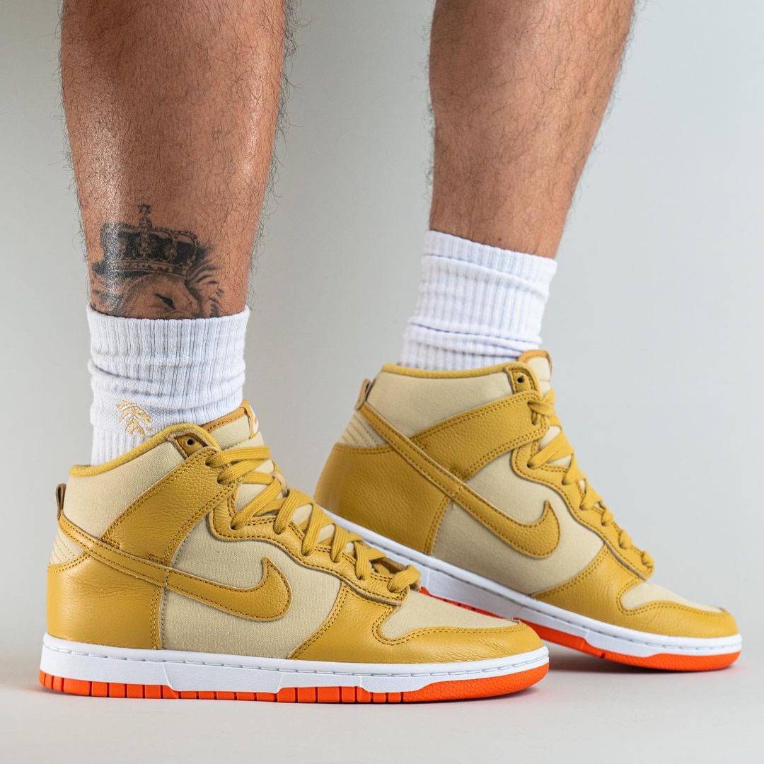 海外 4/4 発売予定！ナイキ ダンク ハイ “ゴールドキャンバス” (NIKE DUNK HIGH “Gold Canvas”) [DV7215-700]