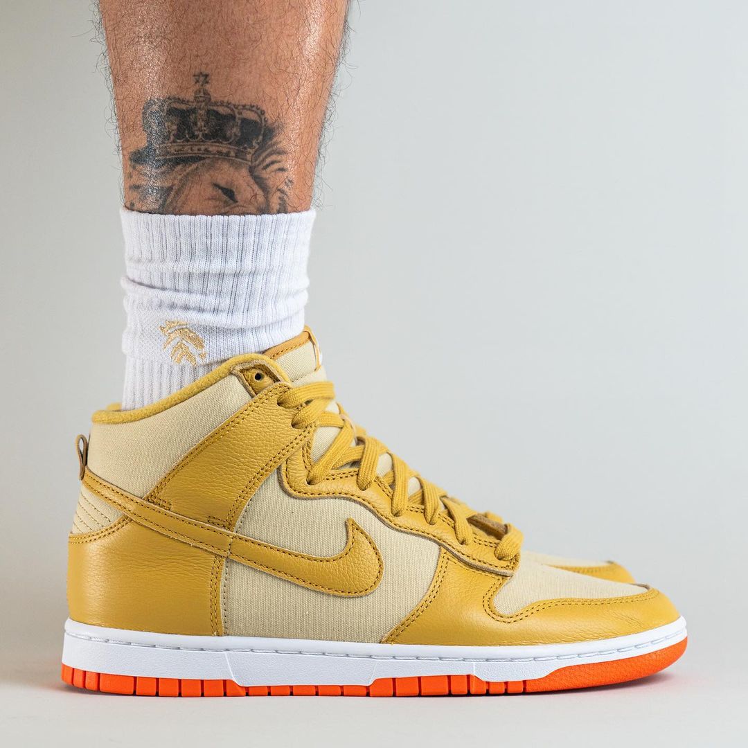 海外 4/4 発売予定！ナイキ ダンク ハイ “ゴールドキャンバス” (NIKE DUNK HIGH “Gold Canvas”) [DV7215-700]