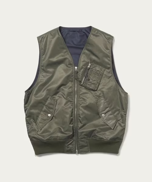 monkey timeからMA-1をベースにしたベスト型アウター “PDD FLIGHT VEST”が発売 (モンキータイム)