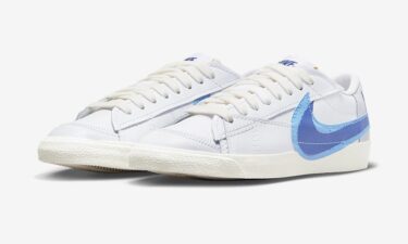 2023年 発売予定！ナイキ ブレーザー ロー ジャンボ “エクストラスウッシュ/ホワイト/ブルー” (NIKE BLAZER LOW JUMBO “Extra Swoosh/White/Blue”) [FN3413-100]