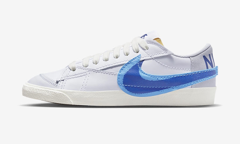 2023年 発売予定！ナイキ ブレーザー ロー ジャンボ “エクストラスウッシュ/ホワイト/ブルー” (NIKE BLAZER LOW JUMBO “Extra Swoosh/White/Blue”) [FN3413-100]