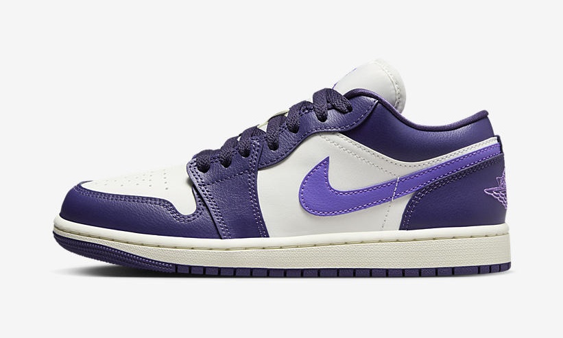 【国内 8/14 発売予定】ナイキ ウィメンズ エア ジョーダン 1 ロー “セイル/パープル” (NIKE WMNS AIR JORDAN 1 LOW “Sail/Purple”) [DC0774-502]