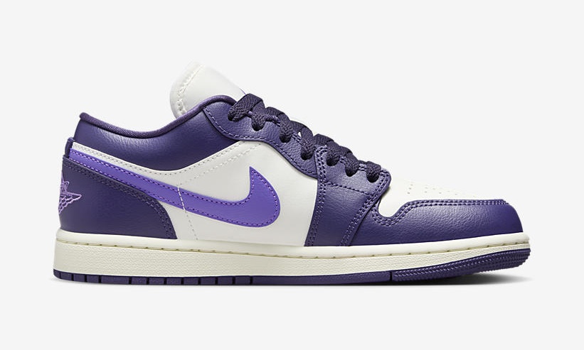 【国内 8/14 発売予定】ナイキ ウィメンズ エア ジョーダン 1 ロー “セイル/パープル” (NIKE WMNS AIR JORDAN 1 LOW “Sail/Purple”) [DC0774-502]