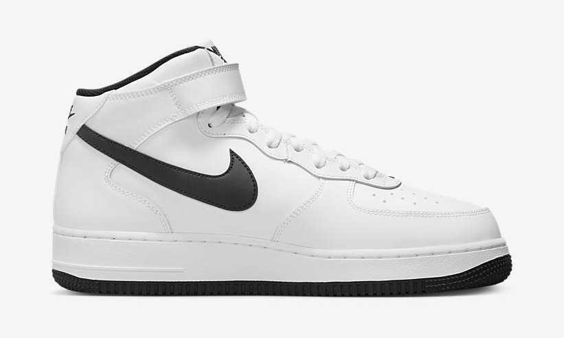 【国内 3/14 発売】ナイキ エア フォース 1 ミッド “ホワイト/ブラック” (NIKE AIR FORCE 1 MID “White/Black”) [DV0806-101]