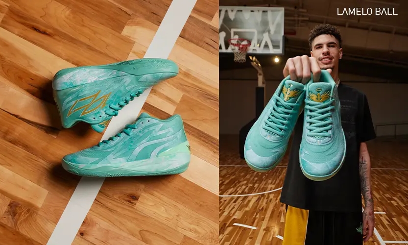 【国内 1/28 発売】PUMA MB.02 JADE “Lake Green” (プーマ ラメロ・ボール LaMelo Ball) [378284-01]