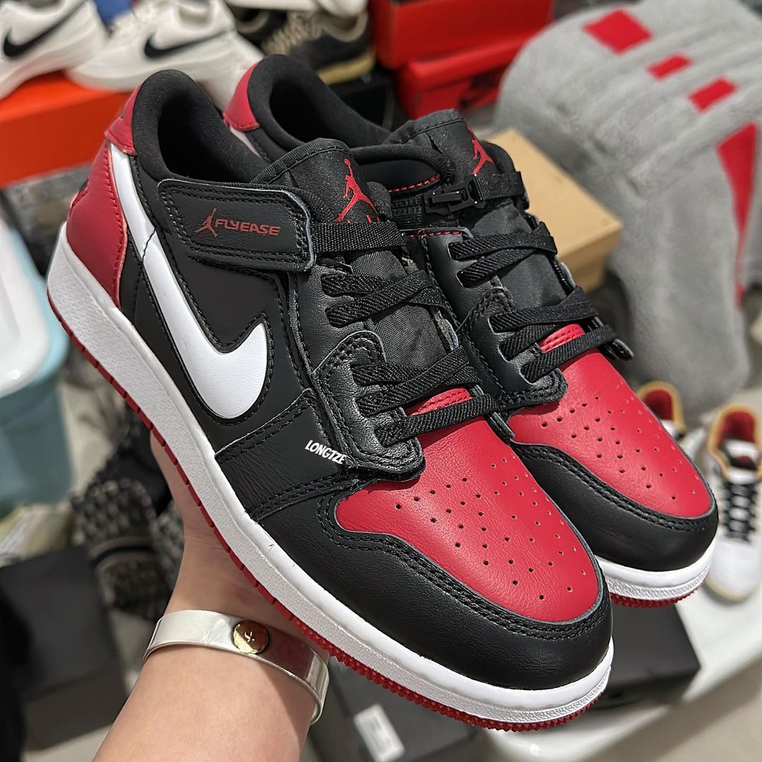 海外 4/4 発売予定！ナイキ エア ジョーダン 1 ロー フライイーズ “ブラック/ジムレッド” (NIKE AIR JORDAN 1 LOW FLYEASE “Black/Gym Red”) [DM1206-066]