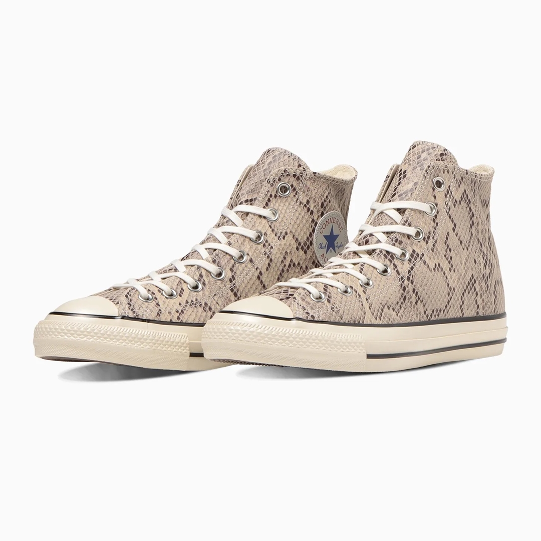 【国内 1/27 発売】パイソン柄のプリントを施したレザーをアッパーに採用した CONVERSE LEATHER ALL STAR US PYTHON HI (コンバース レザー　オールスター US パイソン HI)