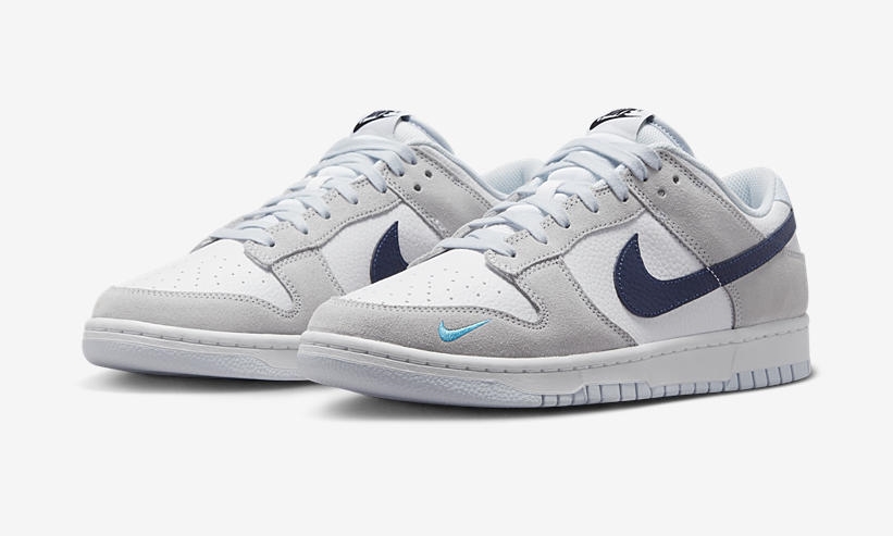 海外 4/24 発売予定！ナイキ ダンク ロー "ミニスウッシュ/グレー/ネイビー" (NIKE DUNK LOW "Mini Swoosh/Grey/Navy") [FJ4227-001]