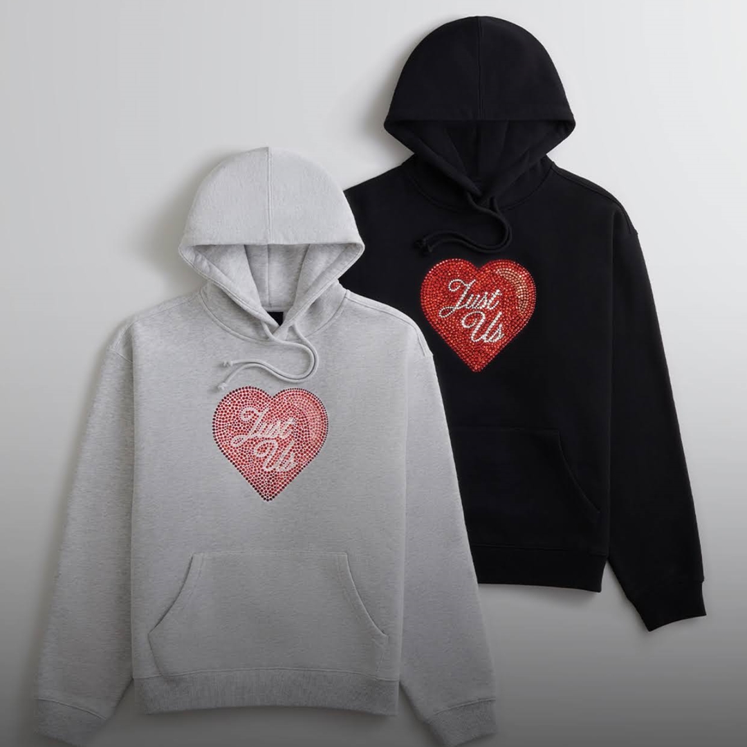 バレンタインデーを祝した Kith Just Us Hoodie with Swarovski Crystals (キス スワロフスキー Valentine)