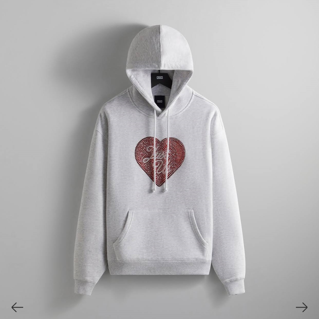 バレンタインデーを祝した Kith Just Us Hoodie with Swarovski Crystals (キス スワロフスキー Valentine)