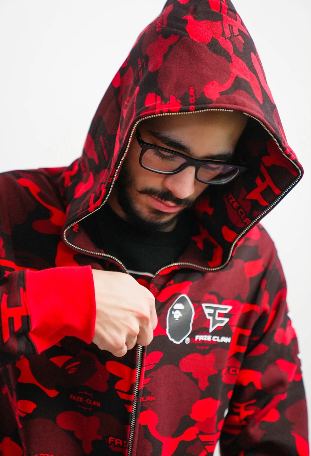 BAPE X FAZE CLAN FULL ZIP HOODIE