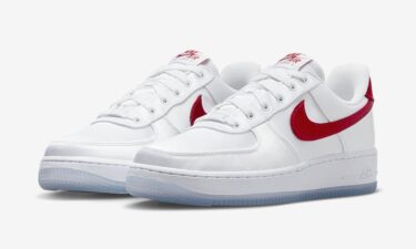 2023年 発売予定！ナイキ エア フォース 1 ロー ”サテンスウッシュ/ホワイト/レッド” (NIKE AIR FORCE 1 LOW “Stain Swoosh/White/Red”) [DX6541-100]