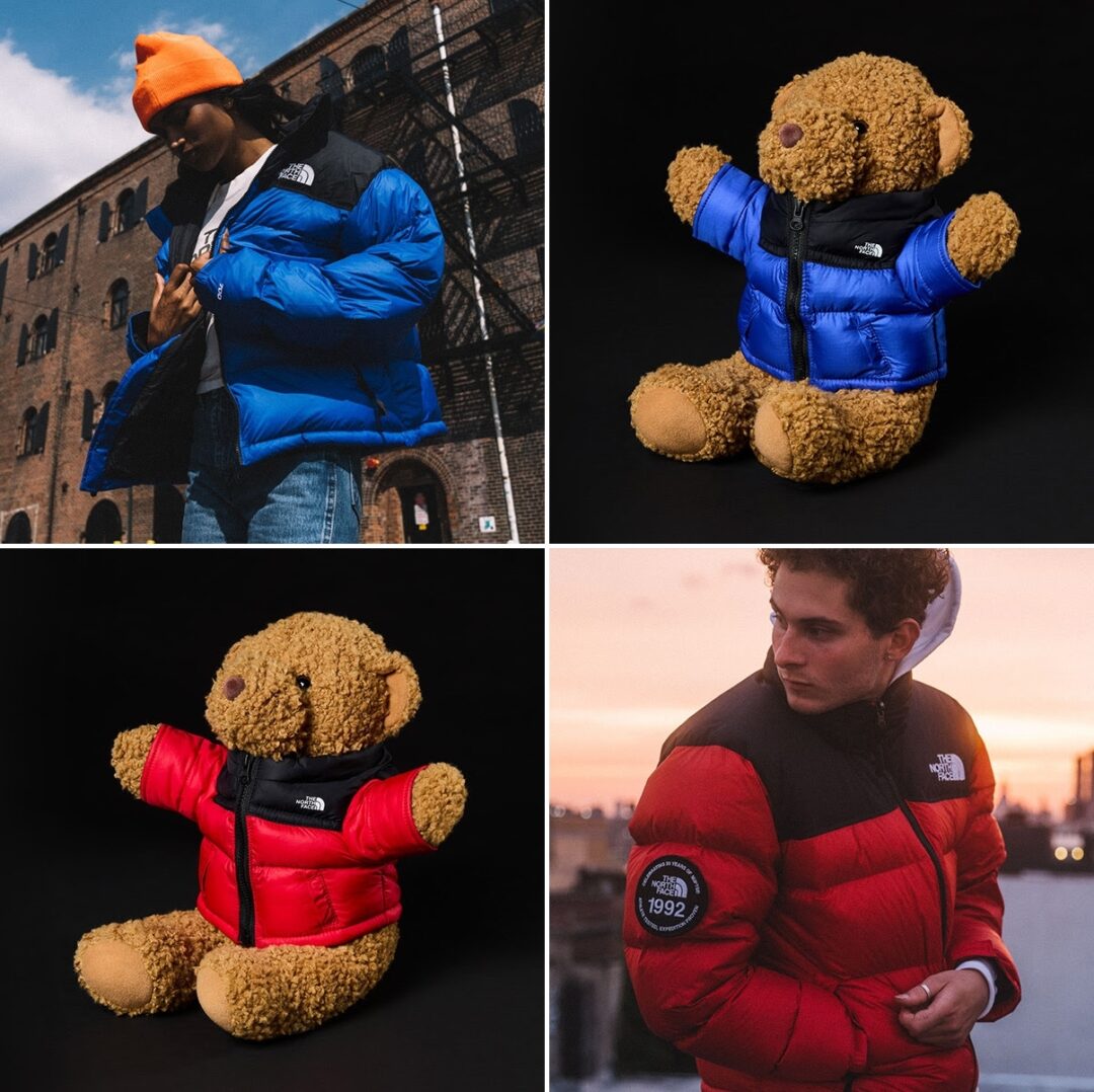 ノースフェイス ヌプシジャケットを着た熊のぬいぐるみが海外で発売 (THE NORTH FACE Nuptse Bear)