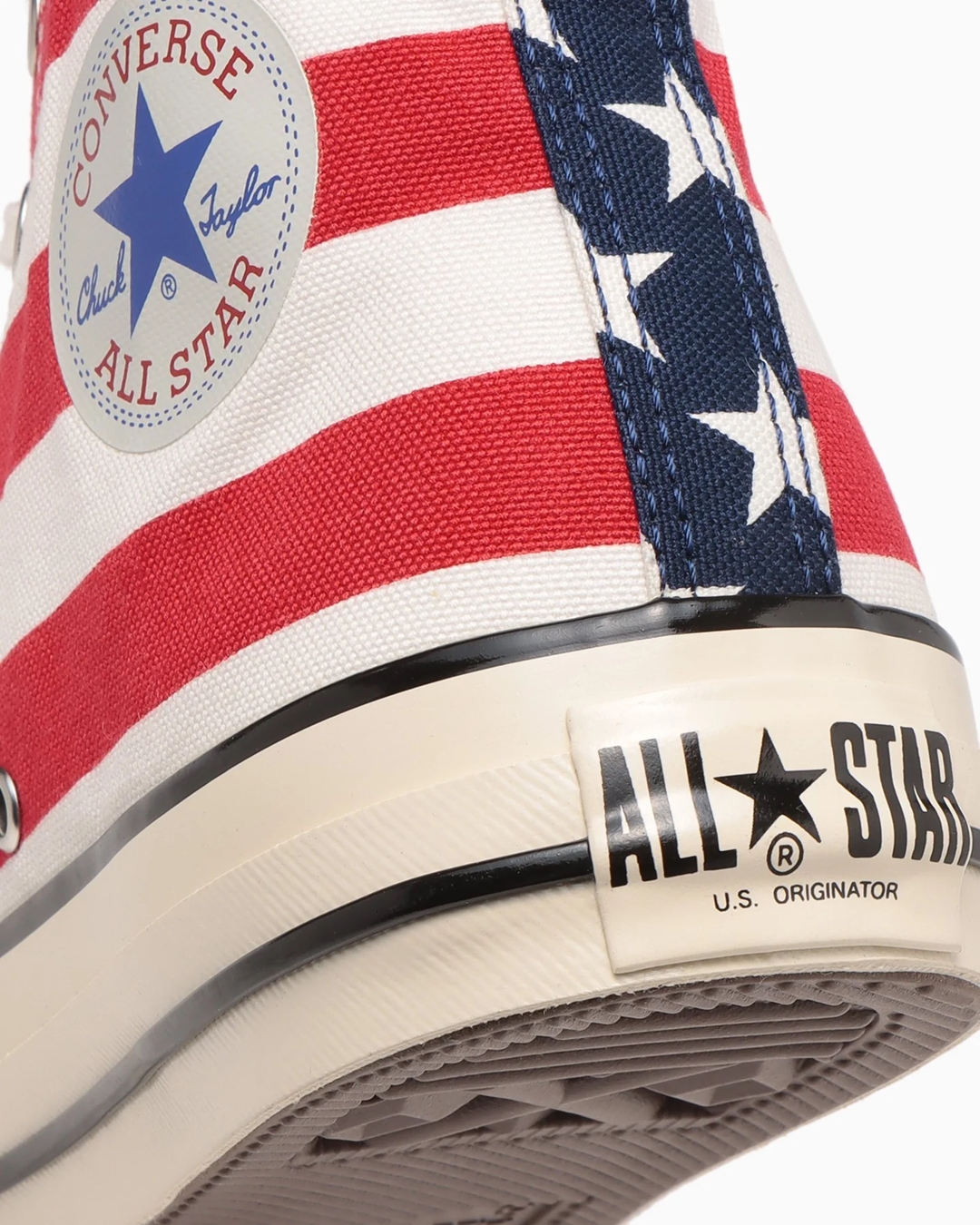 【2/24 発売】アメリカ国旗であり、コンバースを代表する柄の一つである「スターズ＆バーズ」のプリントを採用した CONVERSE ALL STAR US STARS&BARS HI (コンバース オールスター US スターズ&バーズ)
