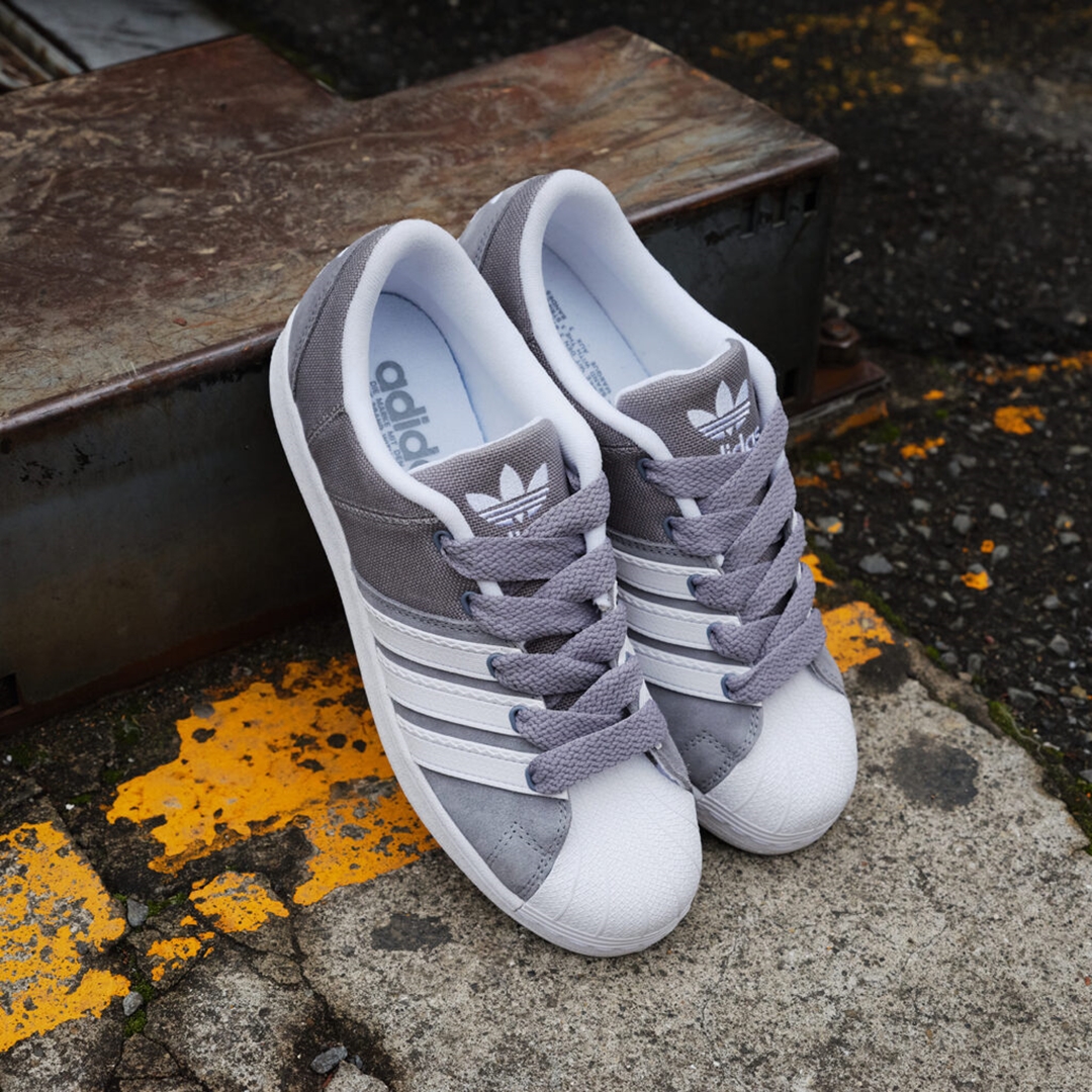 【国内 3/10 発売】adidas Originals SST SUPERMODIFIED “Grey/White” (アディダス オリジナルス エスエスティ スーパーモディファイド “グレー/ホワイト”) [H03740]