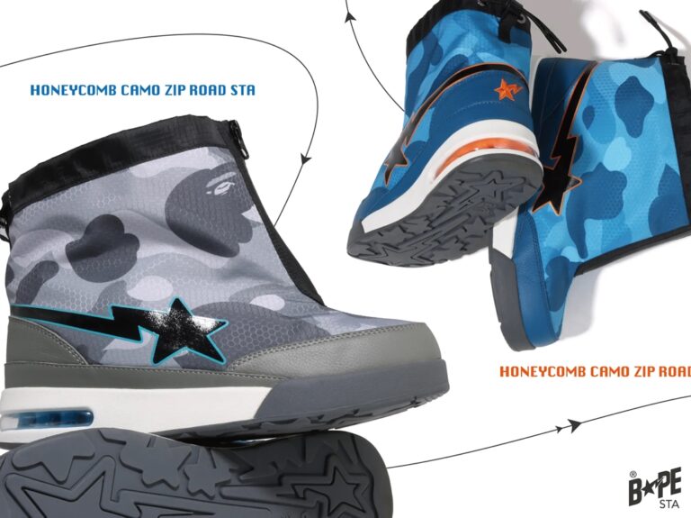 新品A BATHING BAPE HONEYCOMB CAMO ZIP ROAD A BATHING APEからエアクッションを搭載したハイテクスニーカーとして