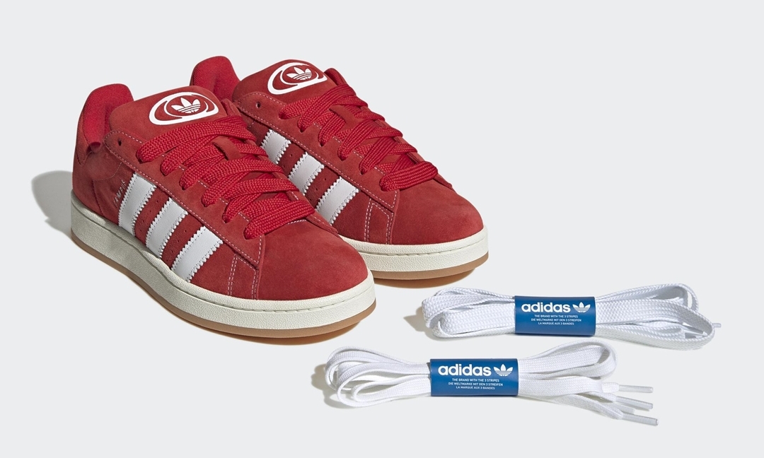 【海外発売】adidas Originals CAMPUS 00s “Scarlet/White” (アディダス オリジナルス キャンパス 00s “スカーレット/ホワイト”) [H03474]