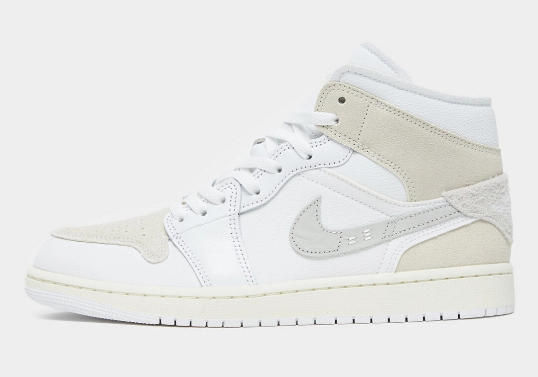 【国内 6/17 発売】ナイキ エア ジョーダン 1 ミッド SE クラフト “ホワイト/テックグレー” (NIKE AIR JORDAN 1 MID SE CRAFT “White/Tech Grey”) [DN1635-002]