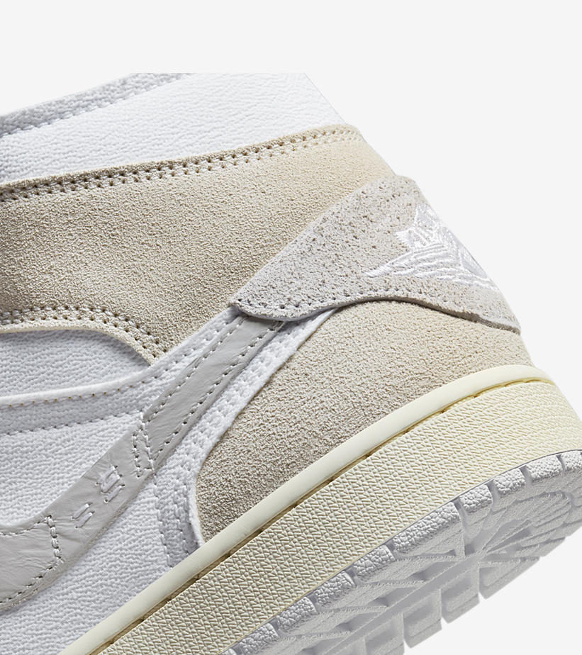 【国内 6/17 発売】ナイキ エア ジョーダン 1 ミッド SE クラフト “ホワイト/テックグレー” (NIKE AIR JORDAN 1 MID SE CRAFT “White/Tech Grey”) [DN1635-002]