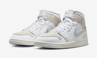 【国内 6/17 発売】ナイキ エア ジョーダン 1 ミッド SE クラフト “ホワイト/テックグレー” (NIKE AIR JORDAN 1 MID SE CRAFT “White/Tech Grey”) [DN1635-002]