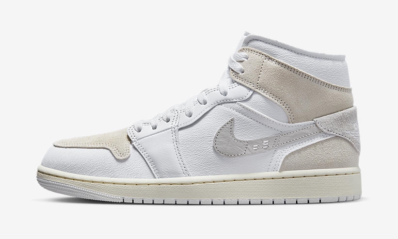 【国内 6/17 発売】ナイキ エア ジョーダン 1 ミッド SE クラフト “ホワイト/テックグレー” (NIKE AIR JORDAN 1 MID SE CRAFT “White/Tech Grey”) [DN1635-002]