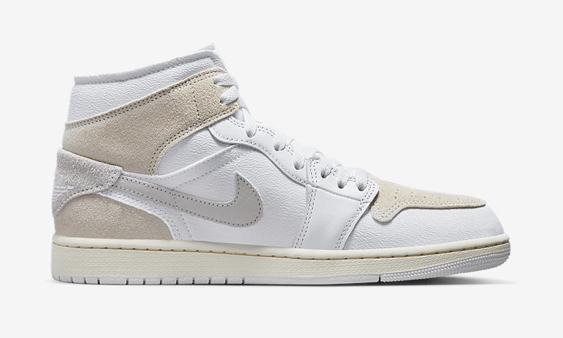 【国内 6/17 発売】ナイキ エア ジョーダン 1 ミッド SE クラフト “ホワイト/テックグレー” (NIKE AIR JORDAN 1 MID SE CRAFT “White/Tech Grey”) [DN1635-002]