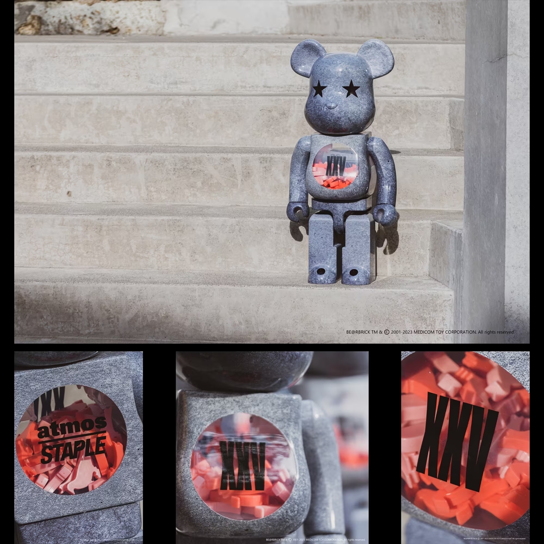 2/25 発売！BE@RBRICK × atmos x STAPLEのトリプルコラボ 第5弾！100% 400% 1000% (ベアブリック アトモス ステイプル)