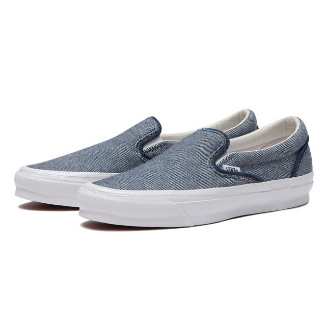 デニム生地の裏面をアッパーに採用した VANS OG CLASSIC SLIP-ON LX/OG LAMPIN LX “Denim” (バンズ クラシック スリッポン/ランピン)