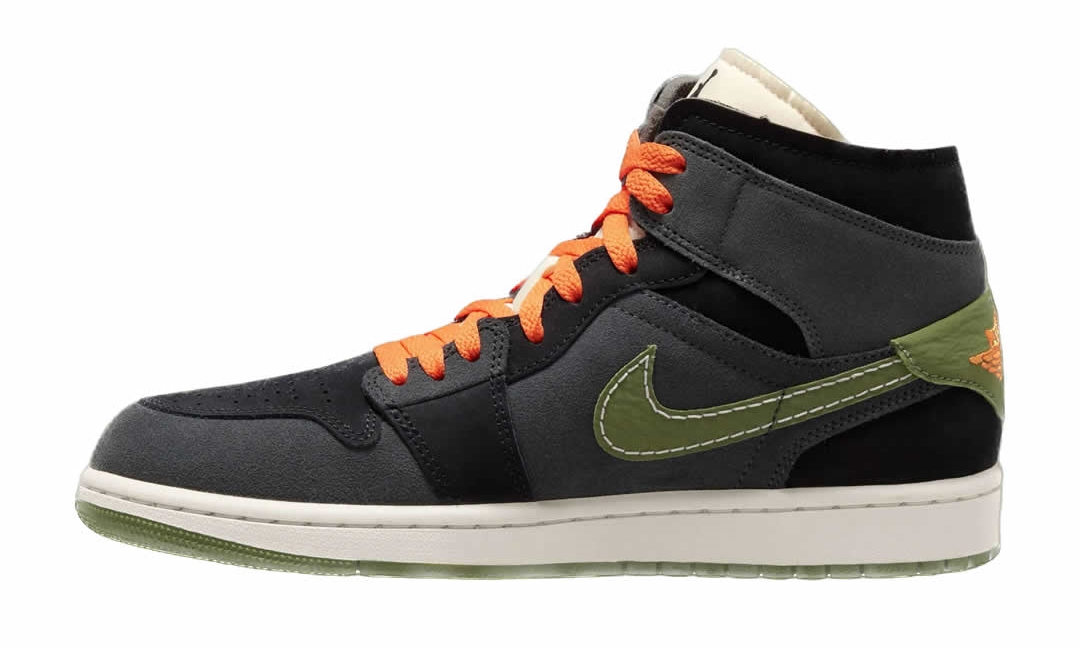 【国内 12/9 発売】NIKE AIR JORDAN 1 MID CRAFT SE “Anthracite/Light Olive” (ナイキ エア ジョーダン 1 ミッド クラフト SE “アンスラサイト/ライトオリーブ”) [FD6817-003]