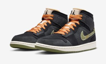 【国内 12/9 発売】NIKE AIR JORDAN 1 MID CRAFT SE “Anthracite/Light Olive” (ナイキ エア ジョーダン 1 ミッド クラフト SE “アンスラサイト/ライトオリーブ”) [FD6817-003]