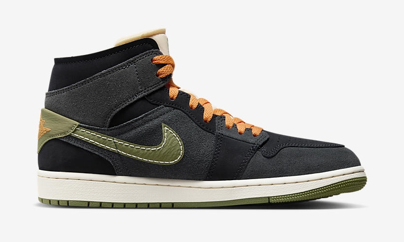 【国内 12/9 発売】NIKE AIR JORDAN 1 MID CRAFT SE “Anthracite/Light Olive” (ナイキ エア ジョーダン 1 ミッド クラフト SE “アンスラサイト/ライトオリーブ”) [FD6817-003]