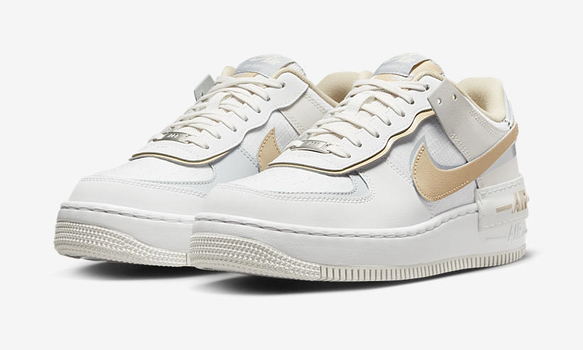 【国内 4/22 発売予定】ナイキ ウィメンズ エア フォース 1 ロー シャドウ “ホワイト/タン” (NIKE WMNS AIR FORCE 1 LOW SHADOW “White/Tan”) [DV7449-100]