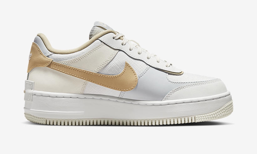 【国内 4/22 発売予定】ナイキ ウィメンズ エア フォース 1 ロー シャドウ “ホワイト/タン” (NIKE WMNS AIR FORCE 1 LOW SHADOW “White/Tan”) [DV7449-100]