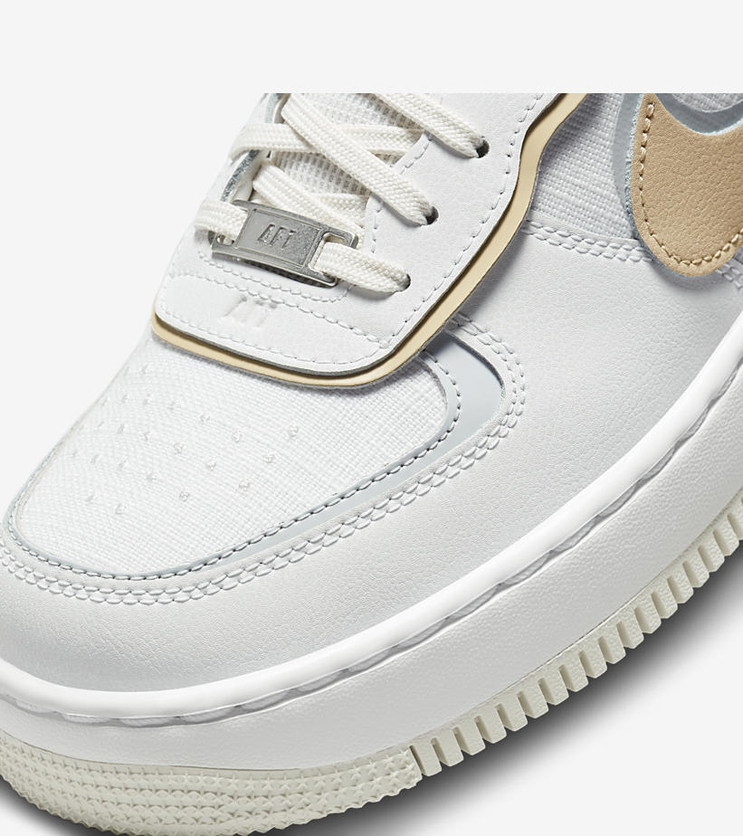 【国内 4/22 発売予定】ナイキ ウィメンズ エア フォース 1 ロー シャドウ “ホワイト/タン” (NIKE WMNS AIR FORCE 1 LOW SHADOW “White/Tan”) [DV7449-100]