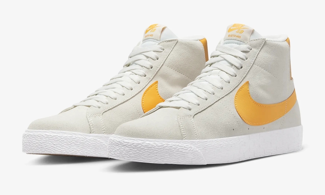 海外発売！ナイキ SB ズーム ブレーザー ミッド “サミットホワイト/レーザーオレンジ” (NIKE SB ZOOM BLAZER MID “Summit White/Laser Orange”) [864349-110]