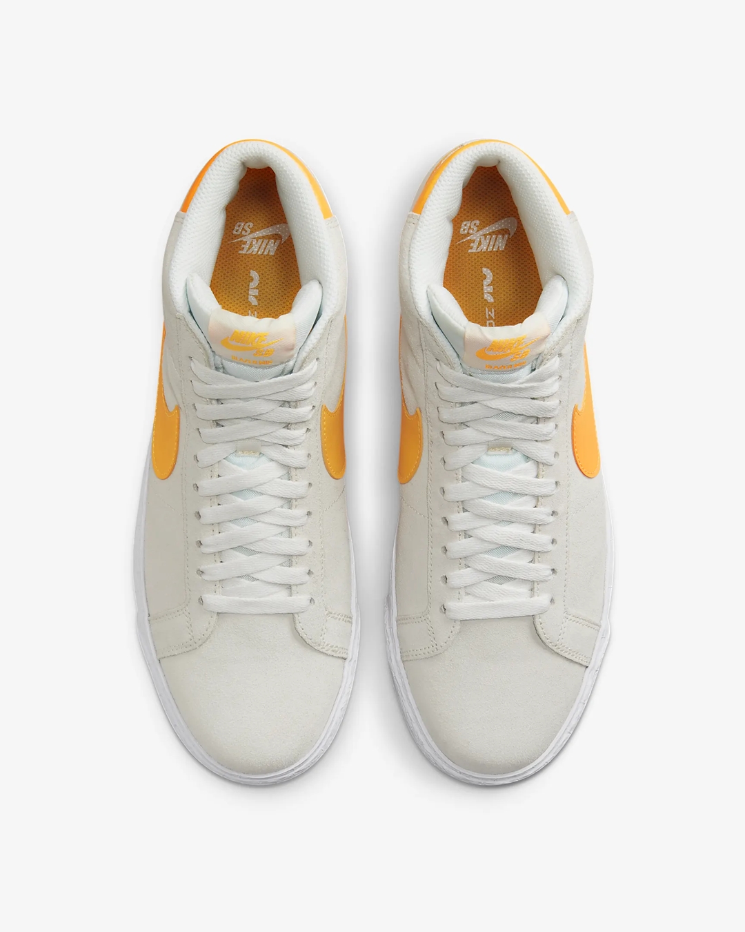 海外発売！ナイキ SB ズーム ブレーザー ミッド “サミットホワイト/レーザーオレンジ” (NIKE SB ZOOM BLAZER MID “Summit White/Laser Orange”) [864349-110]