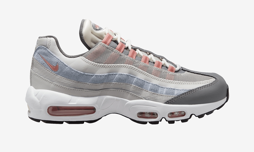 6 15 NIKE 95 NIKE AIR MAX 95 Vast Grey Red Stardust DM0011 008 Fullress