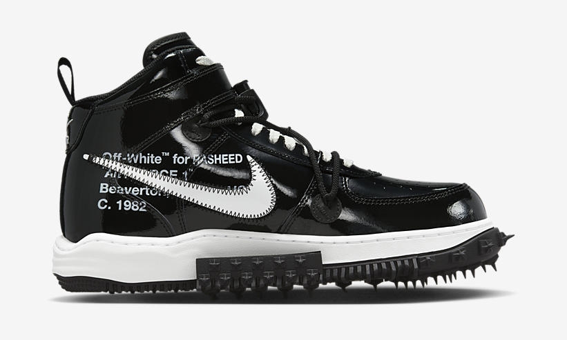 海外 9/5 発売予定！OFF-WHITE x NIKE AIR FORCE 1 MID “Sheed/Black Patent” (オフホワイト ナイキ エア フォース 1 ミッド “シード/ブラックパテント”) [DR0500-001]