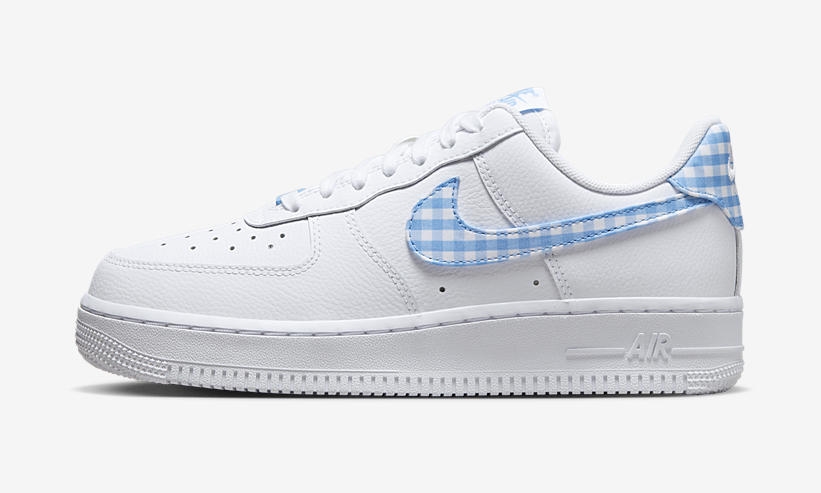 【国内 6/22、6/30 発売】ナイキ エア フォース 1 07 ロー ESS “ギンガムチェック/ホワイト” (NIKE AIR FORCE 1 07 LOW ESS “Gingham/White/Blue/Red”) [DZ2784-100/DZ2784-101]