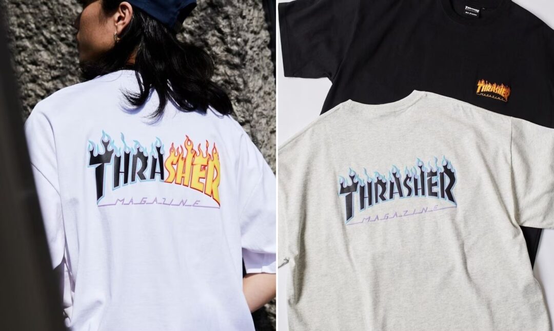 THRASHER × FREAK’S STORE 発泡プリントで表現されたブランドロゴTEE (スラッシャー フリークスストア)