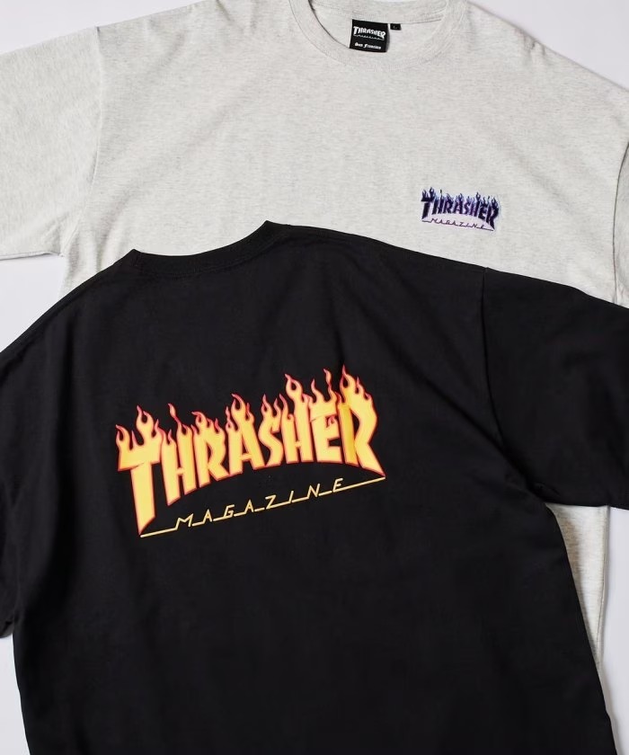 THRASHER × FREAK’S STORE 発泡プリントで表現されたブランドロゴTEE (スラッシャー フリークスストア)