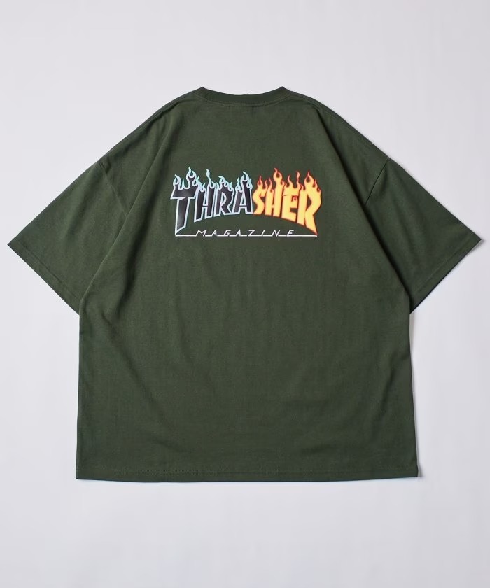 THRASHER × FREAK’S STORE 発泡プリントで表現されたブランドロゴTEE (スラッシャー フリークスストア)