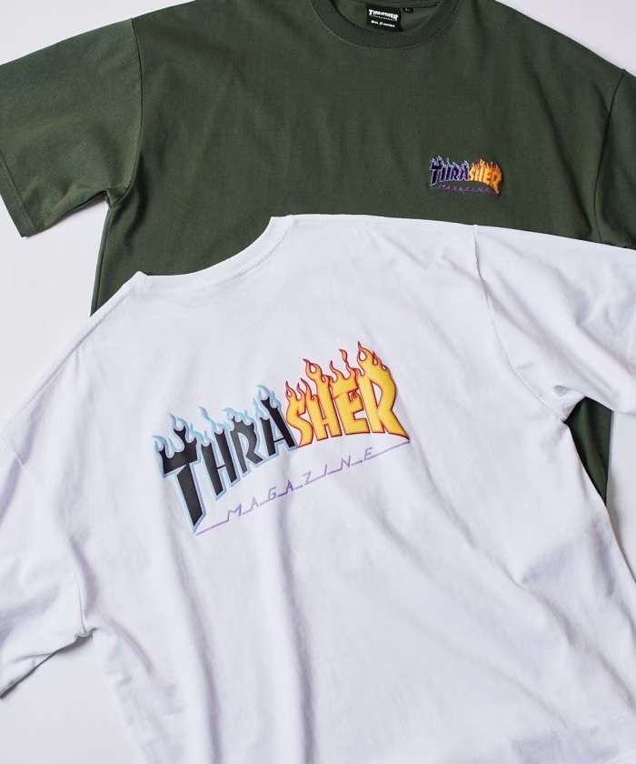 THRASHER × FREAK’S STORE 発泡プリントで表現されたブランドロゴTEE (スラッシャー フリークスストア)