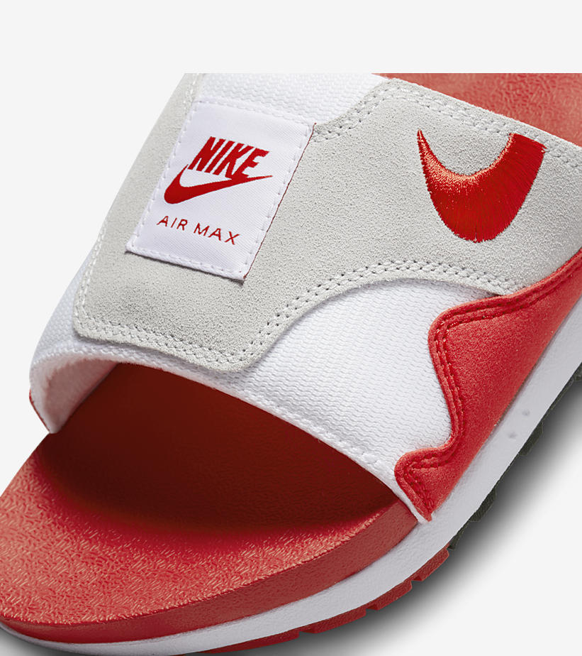 【国内 4/20 発売予定】ナイキ エア マックス 1 スライド 2カラー (NIKE AIR MAX 1 SLIDE “Whiet/Black” “White/University Red”) [DH0295-102/DH0295-103]