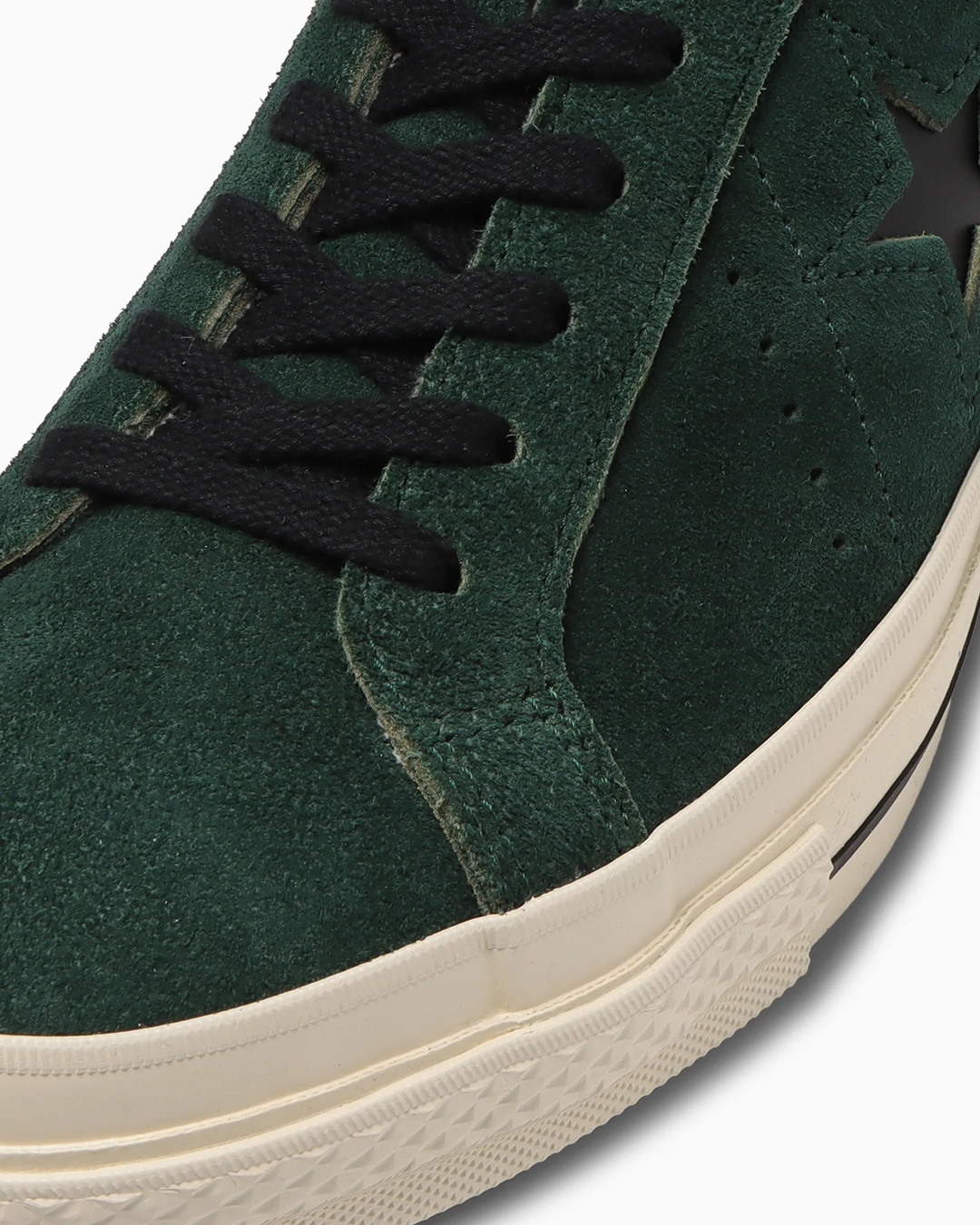 【3/17 発売】上質な国産スエードをアッパー全面に使用した CONVERSE ONE STAR J SUEDE “Green/Black” (コンバース ワンスタ－ メイドインジャパン)