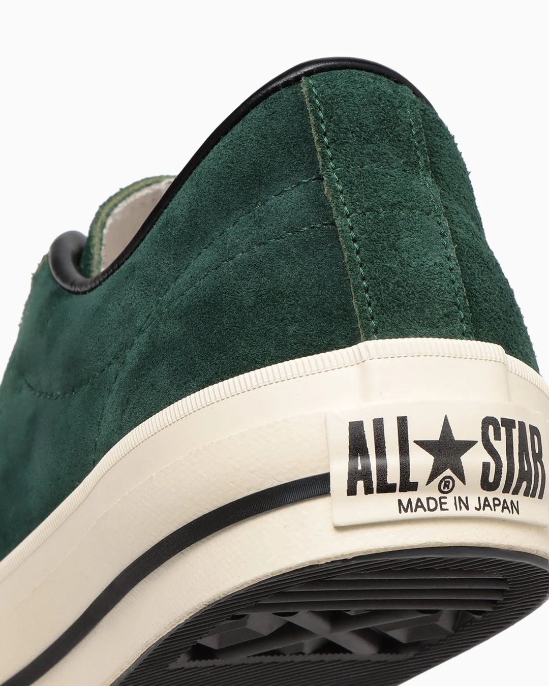 【3/17 発売】上質な国産スエードをアッパー全面に使用した CONVERSE ONE STAR J SUEDE “Green/Black” (コンバース ワンスタ－ メイドインジャパン)