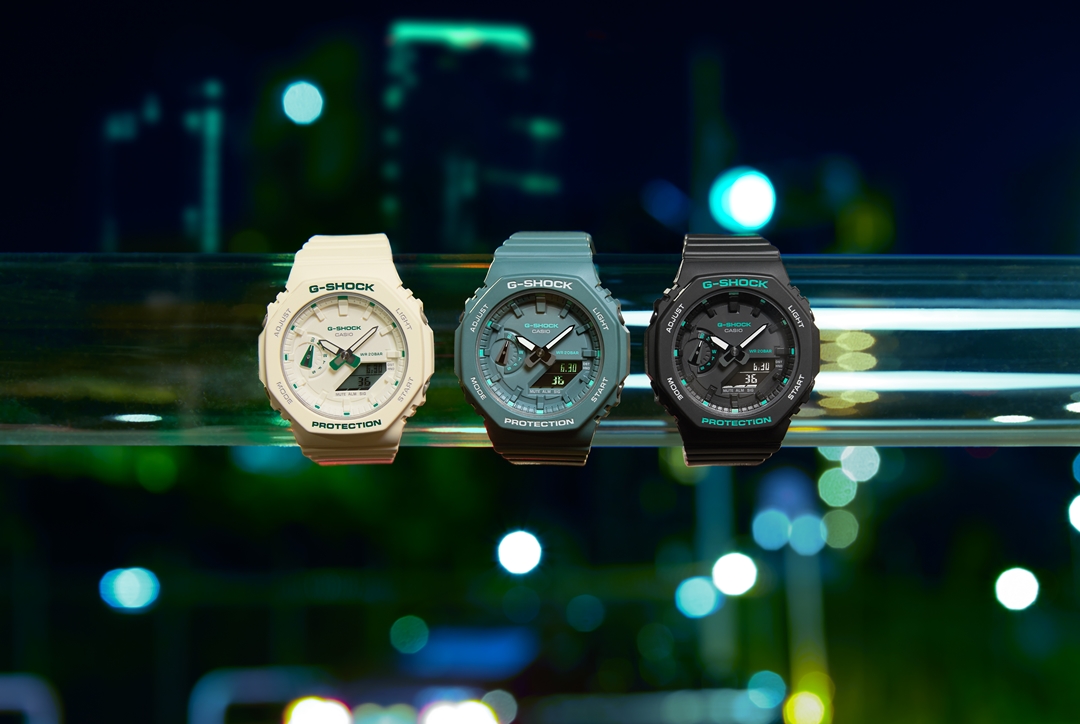 G-SHOCKからグリーンのアクセントカラーでシンプルデザインにトレンド感をプラスした「GMA-S2100GA」が発売中 (Gショック ジーショック)